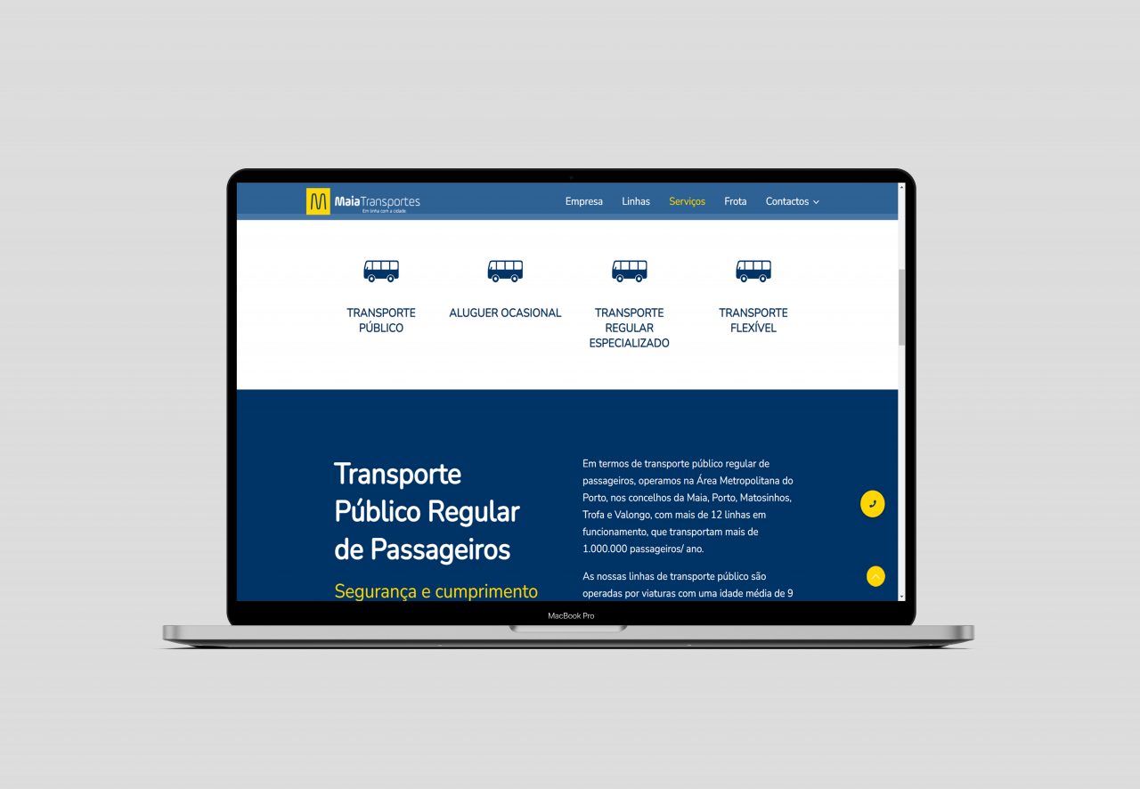 Maia Transportes | Website | website